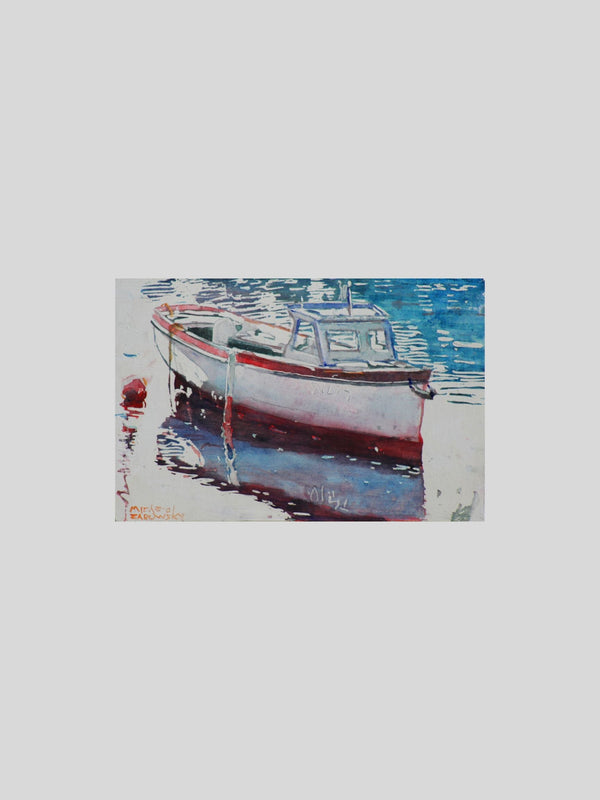 Fishing Boat Mevagissey UK 8x12 Painting Micheal Zarowsky