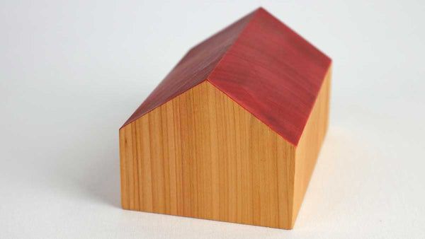 Willow House Big (Red Roof) 2.5" x 5" x 3" Sculpture Radek Chaloupka