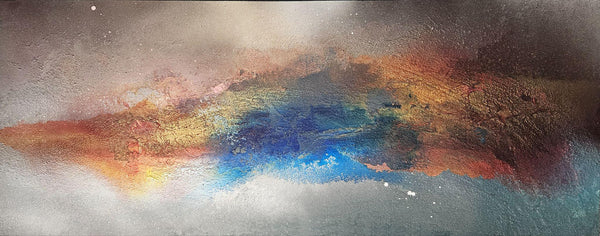Worlds Beyond Worlds, 24" x 60" Painting Leah Hicks