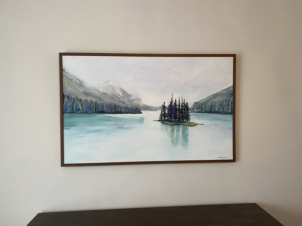 The Stillness of Spirit Island, 30" x 48" Painting N. Lehman