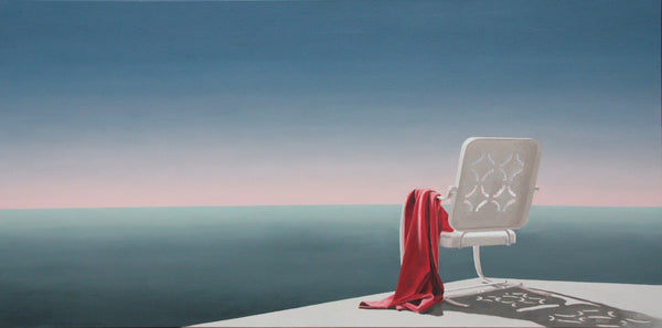 Towel With Chair, 30" x 60" Painting A. Benyei