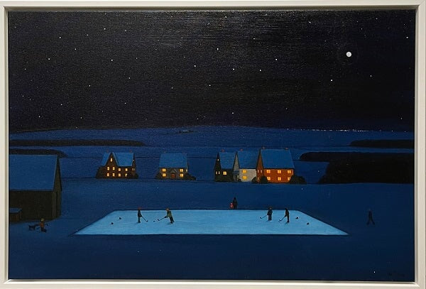Under Moonlight, 24" x 36" Painting Momo Simic
