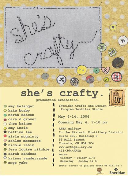 SHE'S CRAFTY - May 4 - 14, 2006