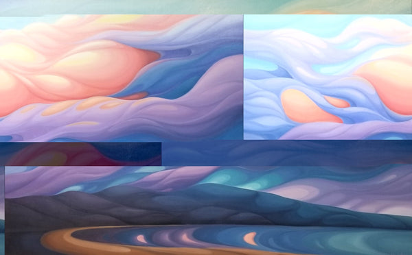 Beating Heart of Daybreak, 30" x 48" Painting Jan Wheeler