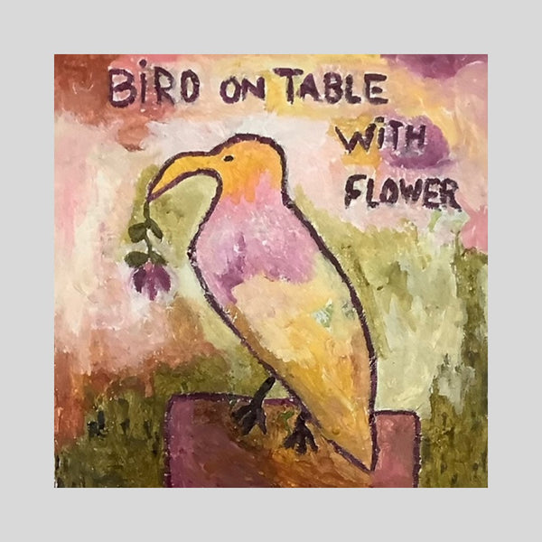 "Bird on Table" 12" x 12" Painting Libby Sims