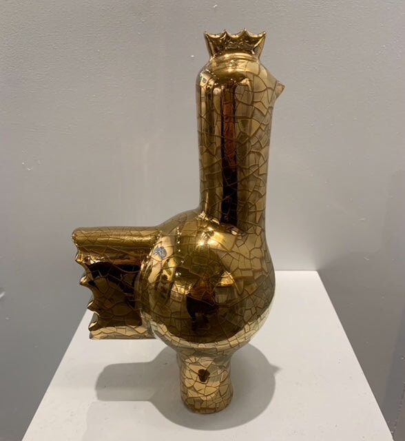 Bird_Golden Medium, 10.5"x 5" x 3" Artwork Reza