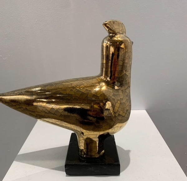 Bird_Golden Small, 7.5"x 7.5" x 4" Artwork Reza