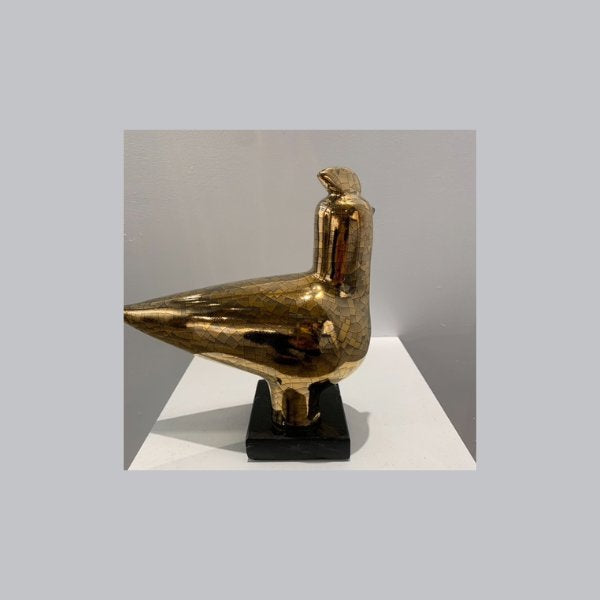 Bird_Golden Small, 7.5"x 7.5" x 4" Artwork Reza