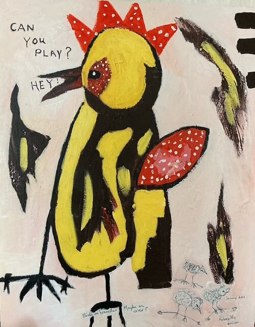 Can You play?, 24" x 30" Painting Libby Sims