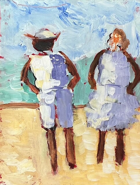 Chillin, 9" x 12" Painting Libby Sims