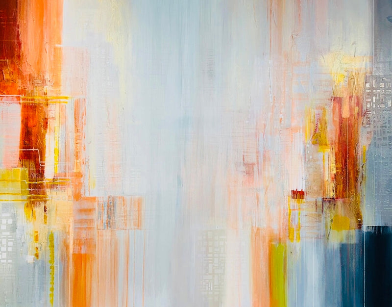Coral Radiance, 48" x60" Painting Maryam Ebrahimi