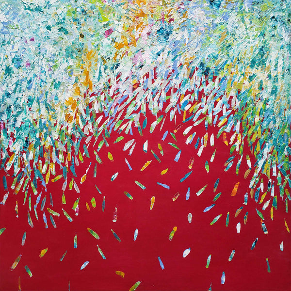 Drifting Blossoms, 36" x 36" Painting K.ate Taylor