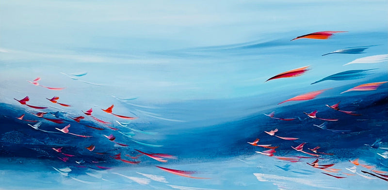 Follow My Dreams, 24" x48" Painting Maryam Ebrahimi