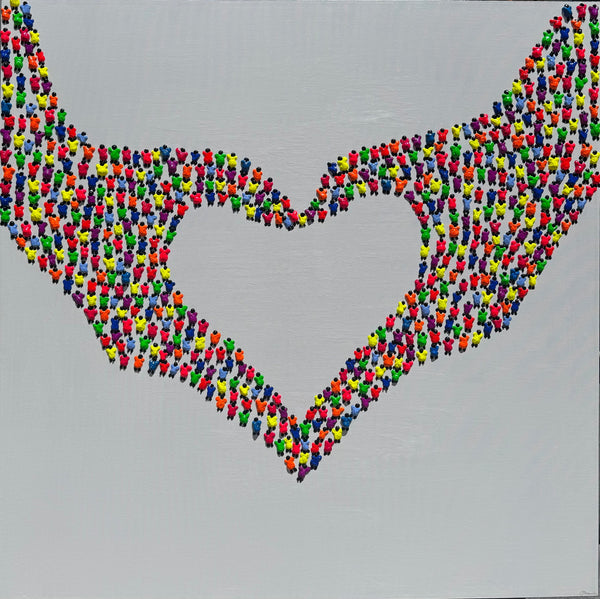 Gesture of Love, 48" x 48" Painting Josette Moore