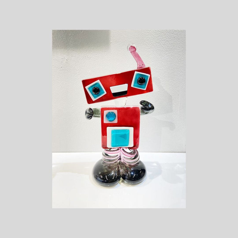 "Glass Robot", 9 x 5" Sculpture Alyssa Getz & Tommy Cudmore