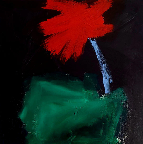 Jarron Verde 1, 16"x 16" Painting Maria Moreno