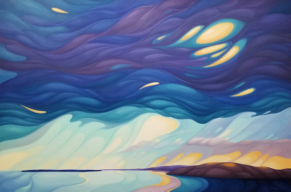 Lake of the Big Sky, 48" x 72" Painting Jan Wheeler
