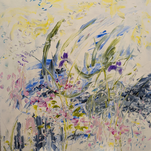 Let Me Know When You're Ready To Go, 48" x 48" Painting Hanna MacNaughtan