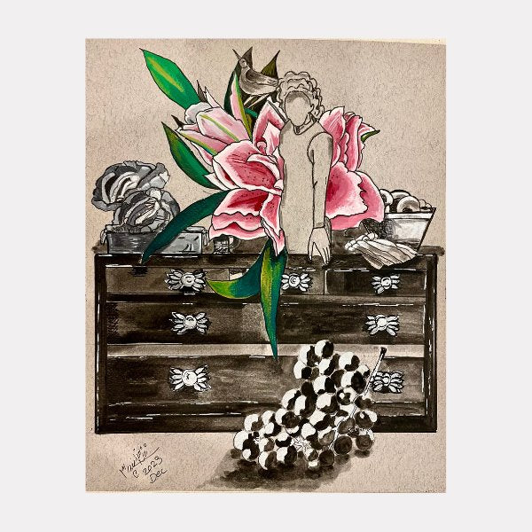 Number 10, Nazanin Sepand, 14" x 17". Painting Nazanin Sepand