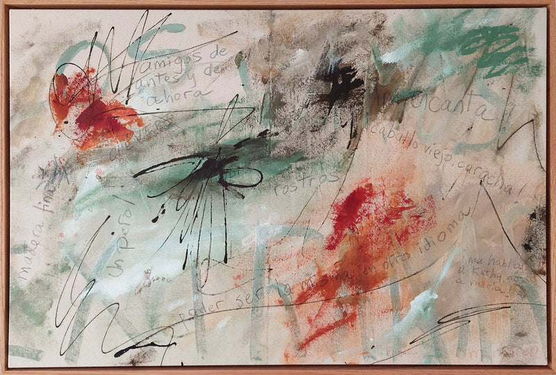 Ojala me conocieras en espanol (Wish You Knew me in Spanish) 24" x 36" Painting Maria Moreno