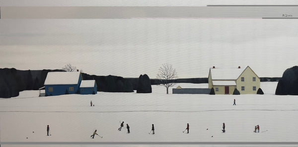 'Old Neighborhood Happy Times', 24" x 36" Painting Momo Simic