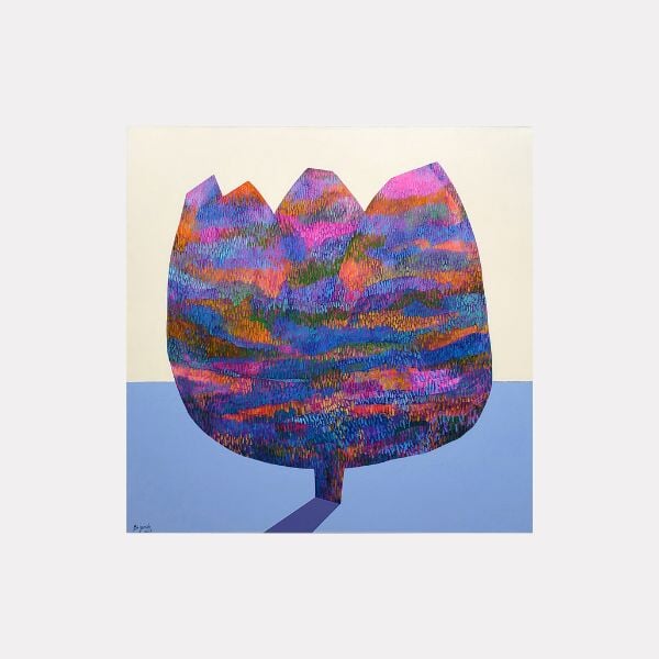 Palette of Love, 40" x 40" Painting Reza Bigonah