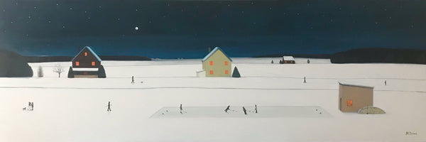 'Peaceful As It Can Be', 20" x 60" Painting Momo Simic