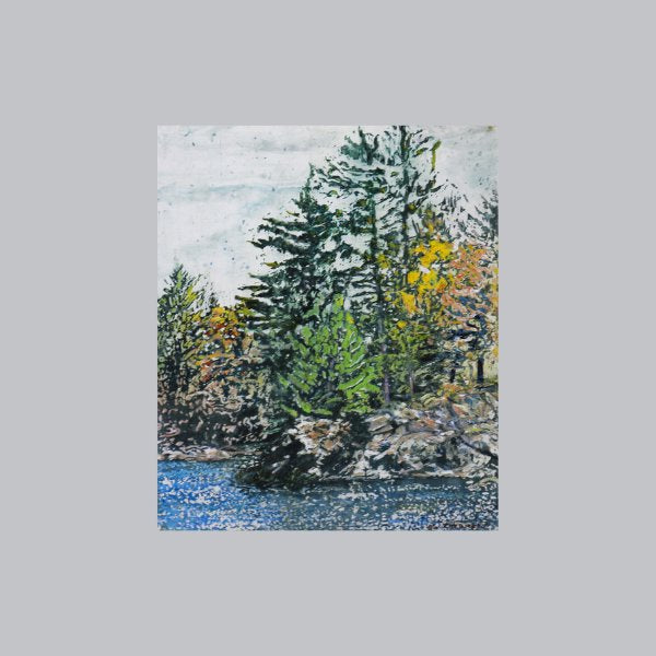 Pines and Sparkles Grundy Lake, 22" x 18" Painting Micheal Zarowsky