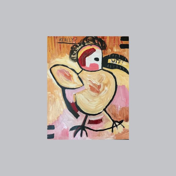 Really? Wtf, 24" x 30" Painting Libby Sims