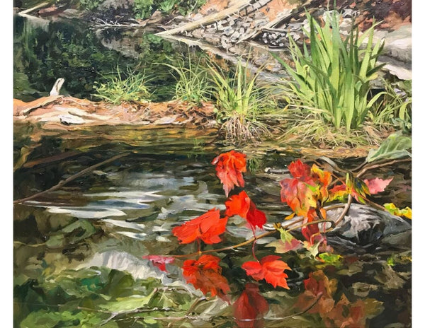 Red Maple, 36" x 44" Painting Hew Elcock