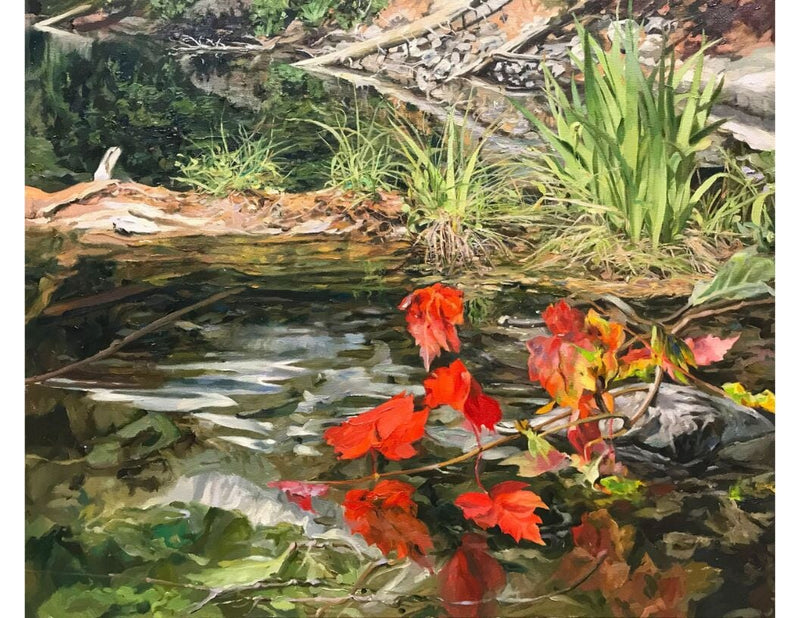 Red Maple, 36" x 44" Painting Hew Elcock