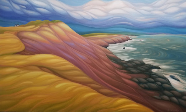 Rhythms of a Coastline, 36" x 60" Painting Jan Wheeler