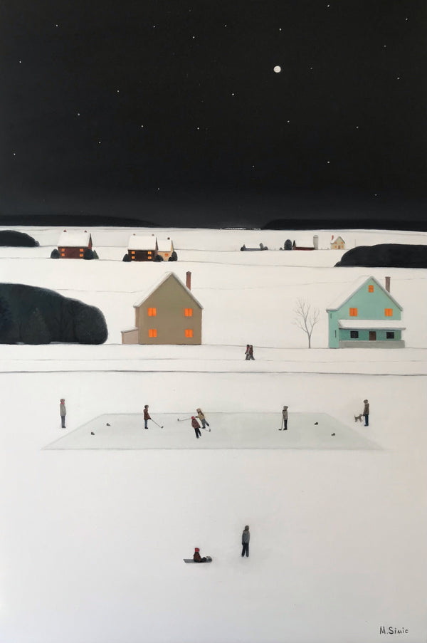 'Saturday Night Game', 36" x 24", 2025 Painting Momo Simic