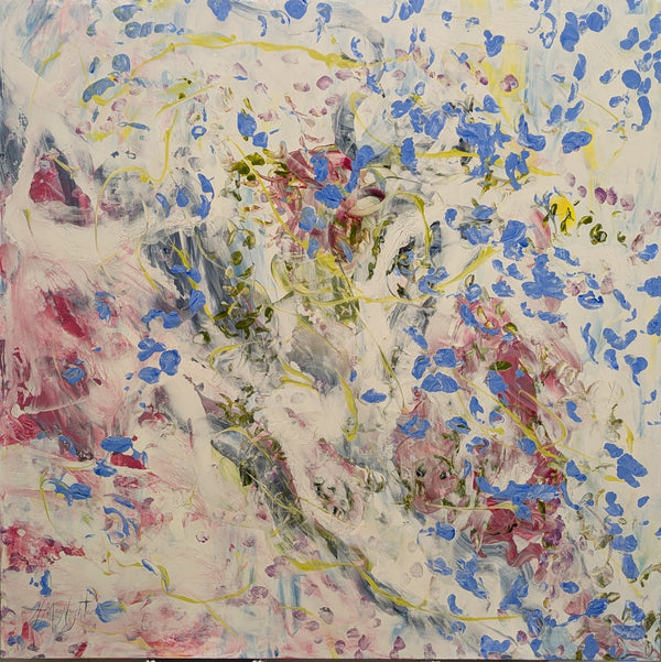 Smells Like Rain, 40" x 40" Painting Hanna MacNaughtan