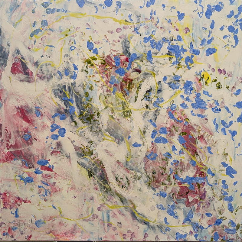 Smells Like Rain, 40" x 40" Painting Hanna MacNaughtan