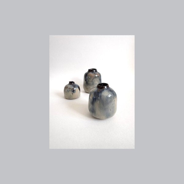 Soft Tide Vase Trio, 4.25" x 3" x 2.5" Painting Susie Lee