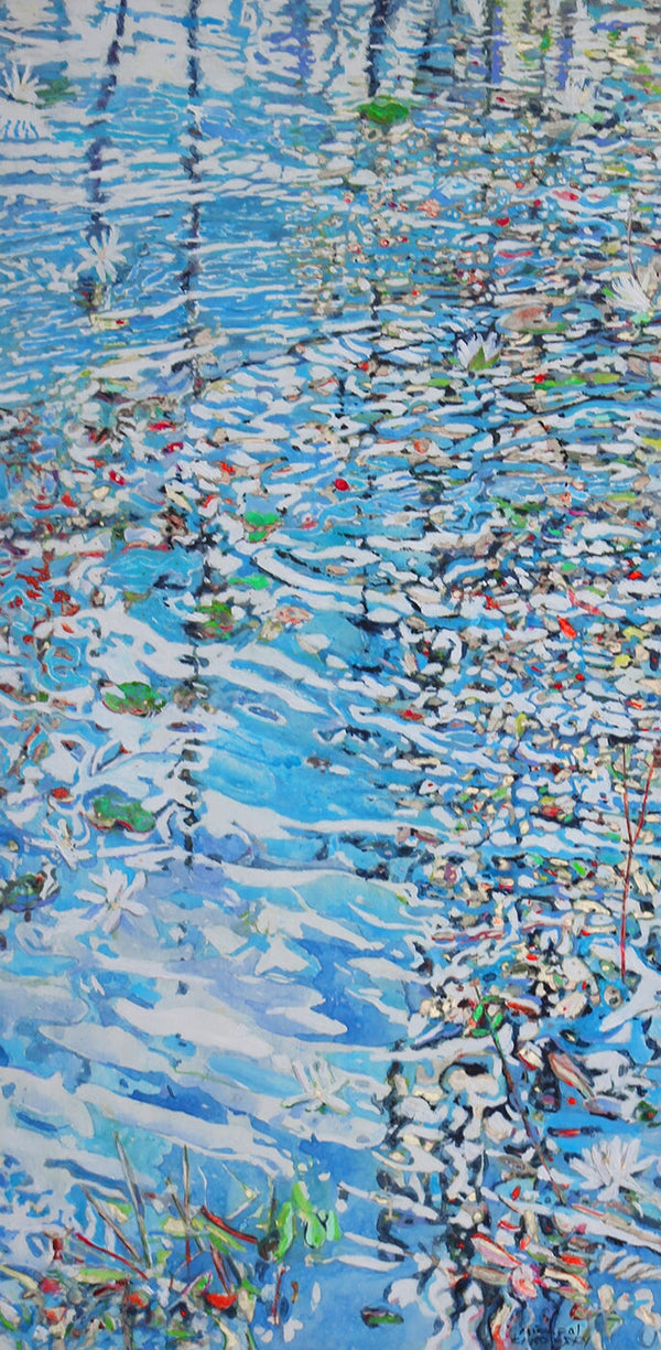 Summer Water Dazzle 16, 48" x 24" Painting Micheal Zarowsky