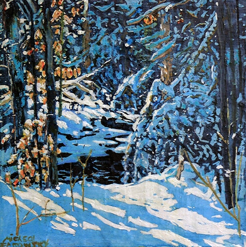 sunbreak, 12" x 12" Painting Micheal Zarowsky