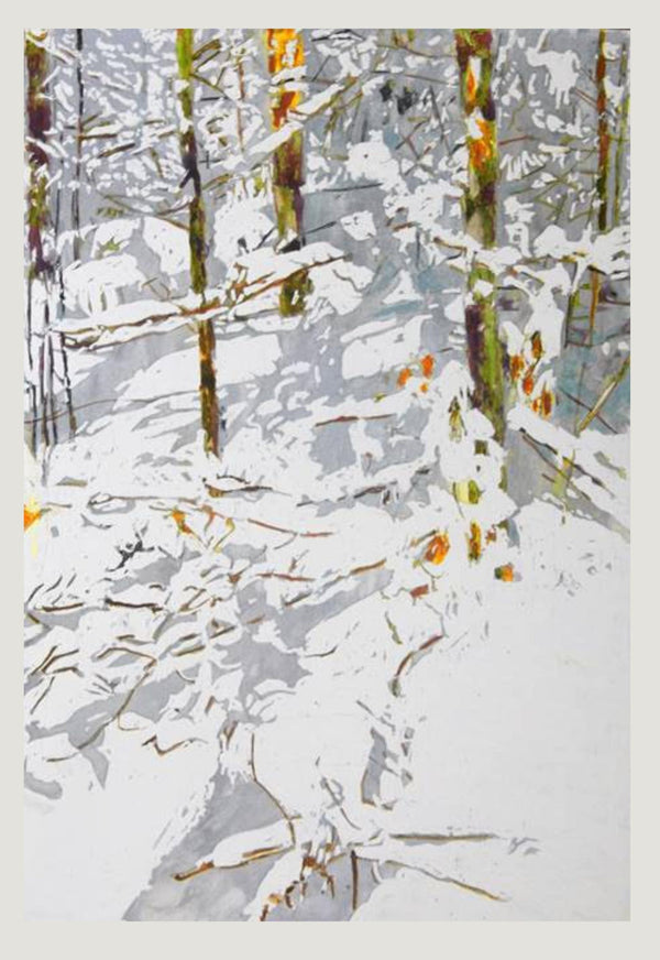 "Sunlight the morning after an overnight snowfall, "26.75 x 18" Painting Micheal Zarowsky