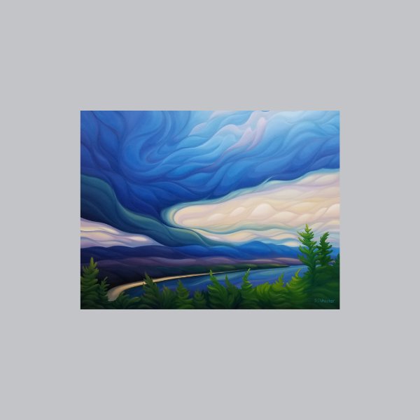 The View Above Agawa Bay, 30" x 40" Painting Jan Wheeler