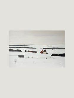 "Winter's my childhood "40" X 60" Painting Momo Simic