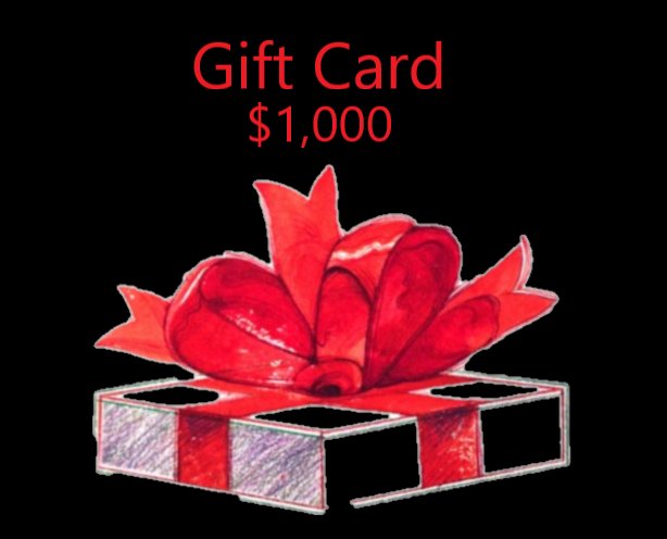 $1,000 Gift Card Gift Card Arta Gallery