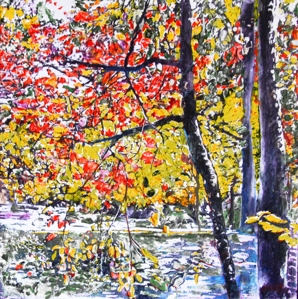 "autumn light," 24" x 24" Painting Micheal Zarowsky