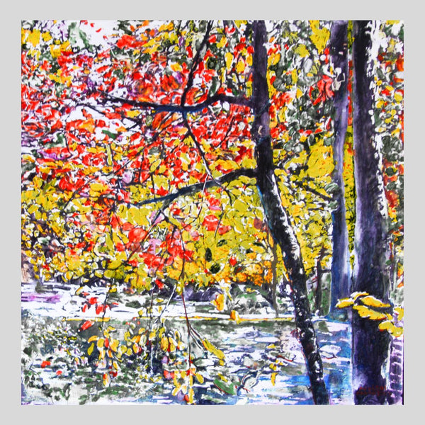 "autumn light," 24" x 24" Painting Micheal Zarowsky