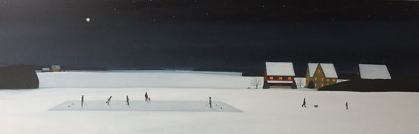 Beautiful Cold Night 20" x 60" Painting Momo Simic