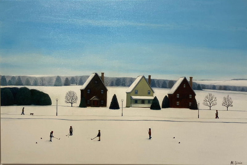 Beautiful Winter Day , 24" x 36" Painting Momo Simic