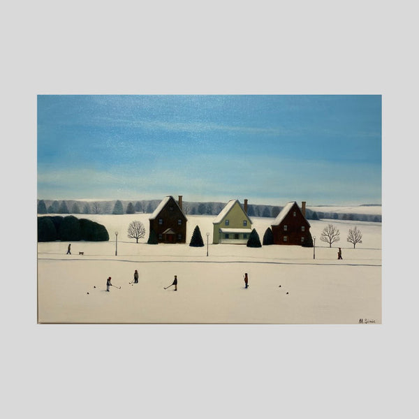 Beautiful Winter Day , 24" x 36" Painting Momo Simic