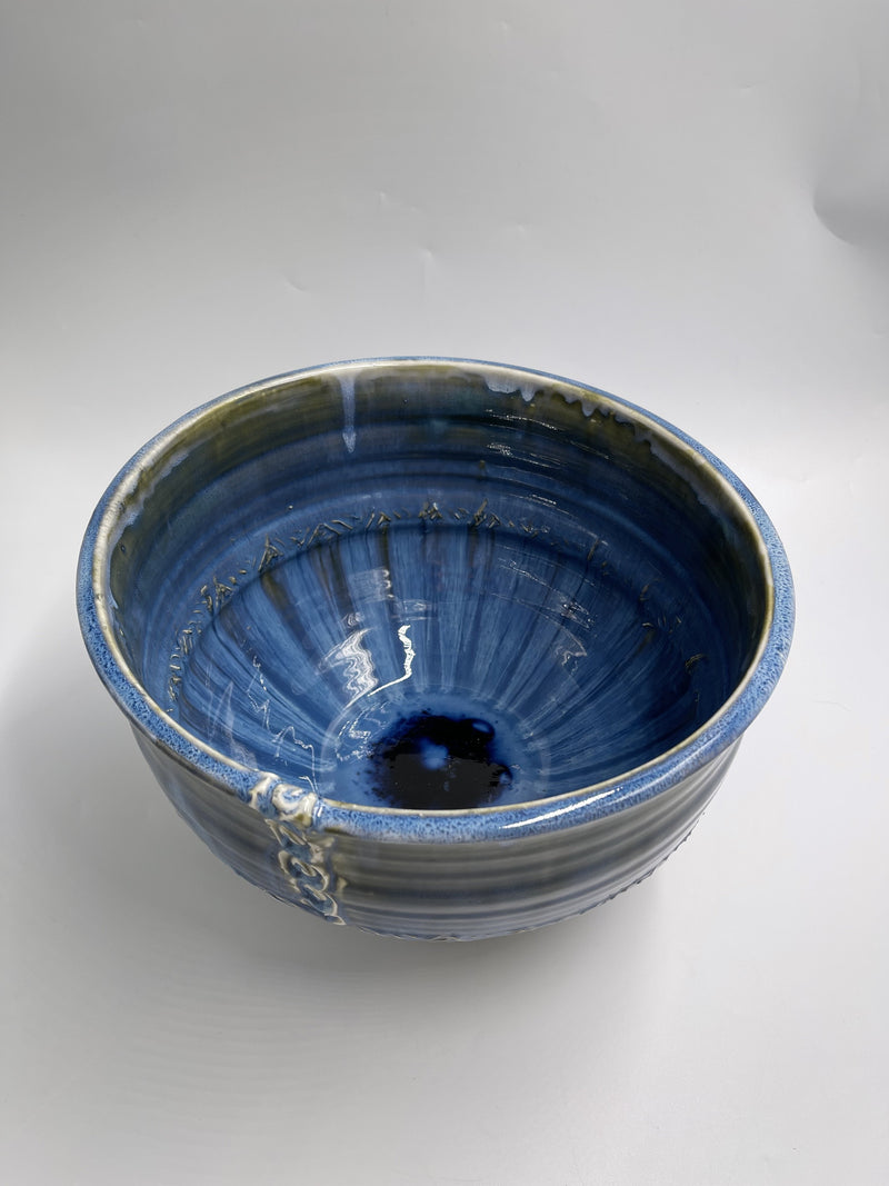 "Blue Runny Bowl," 7.5" x 11.5" x 11.5" Painting C. Goldnau