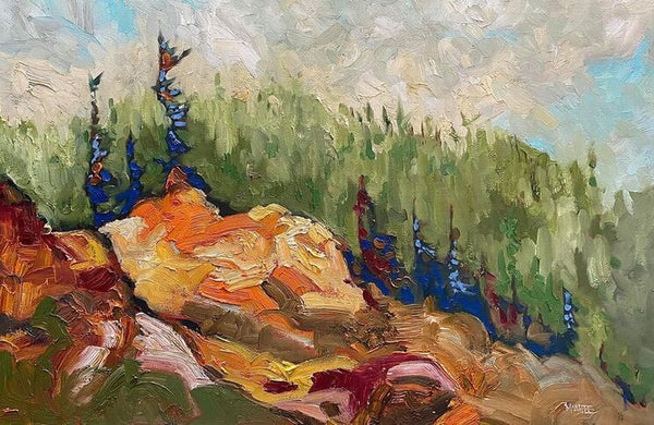 Brent Lake Backwoods, 24" x 30" Painting Robert McAffee