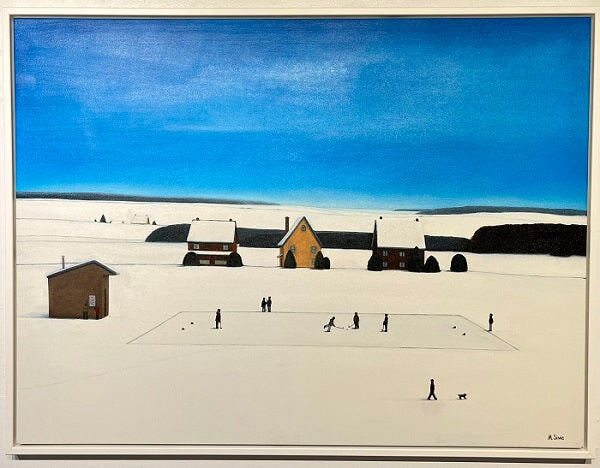 Canadian Winter Story, 36" x 48" Painting Momo Simic